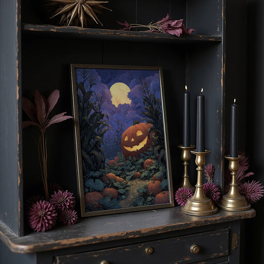 Grinning Beneath the Harvest Moon
