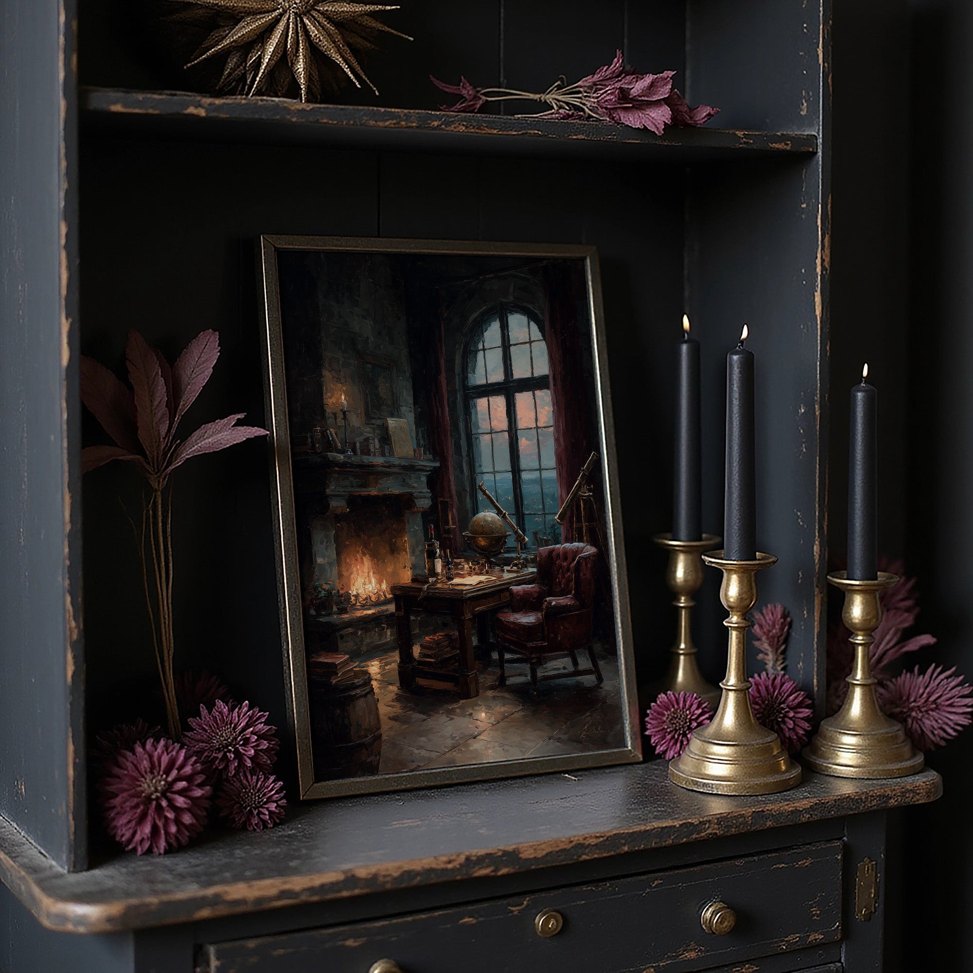 The Astronomer's Study at Dusk