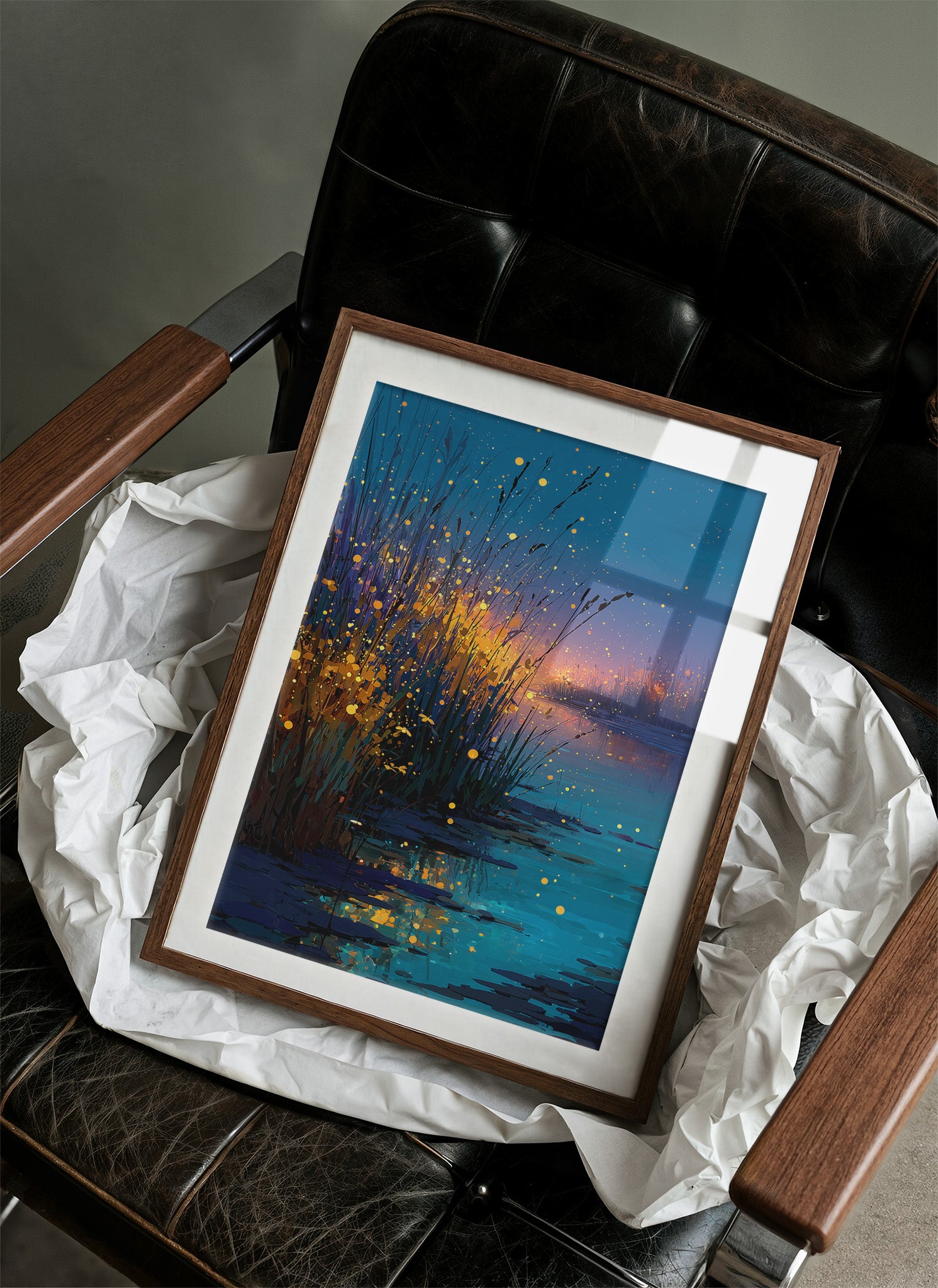 Fireflies Over the Marsh