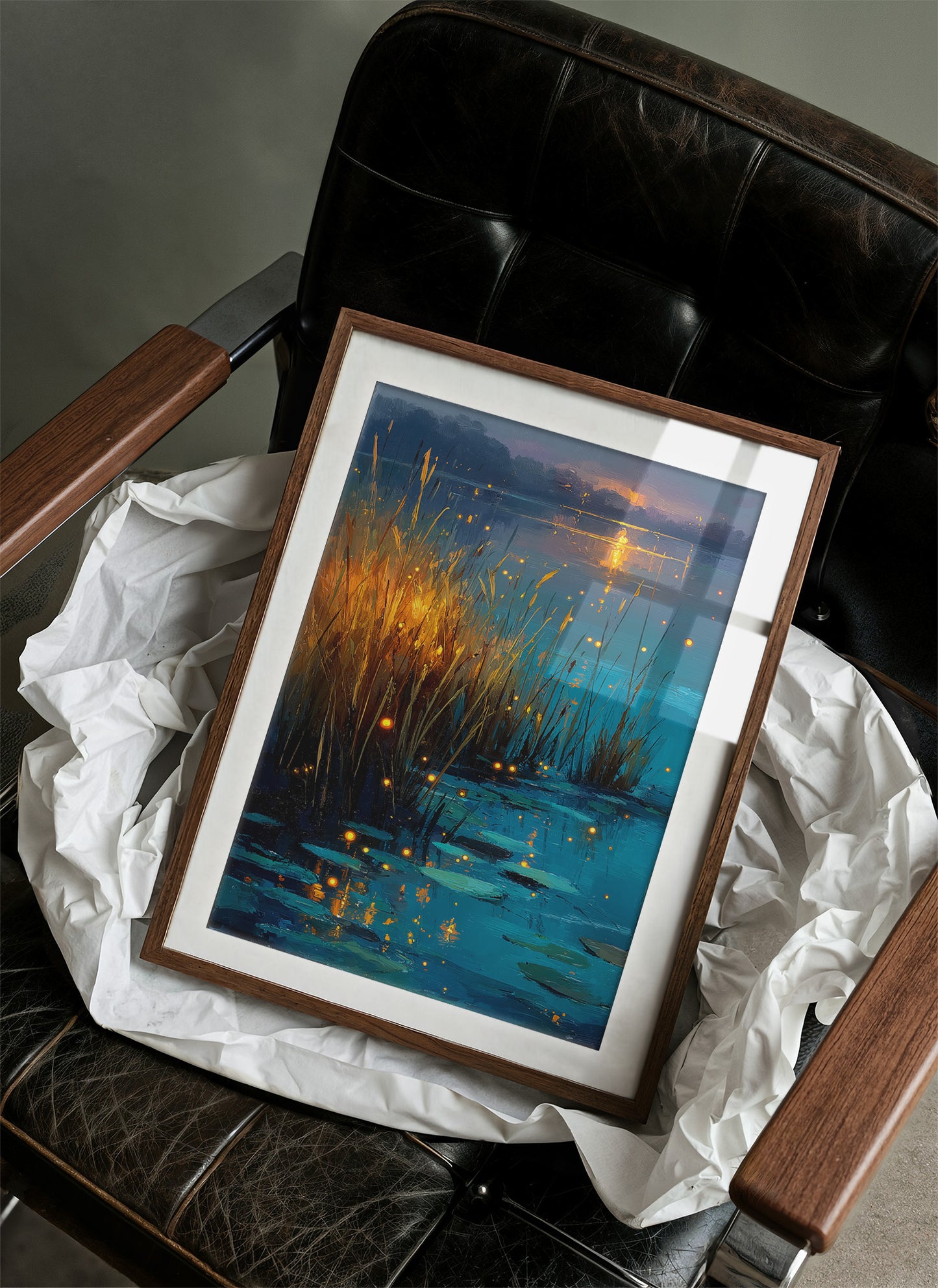 Fireflies on the Lily Pond