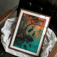 Herons at Sundown
