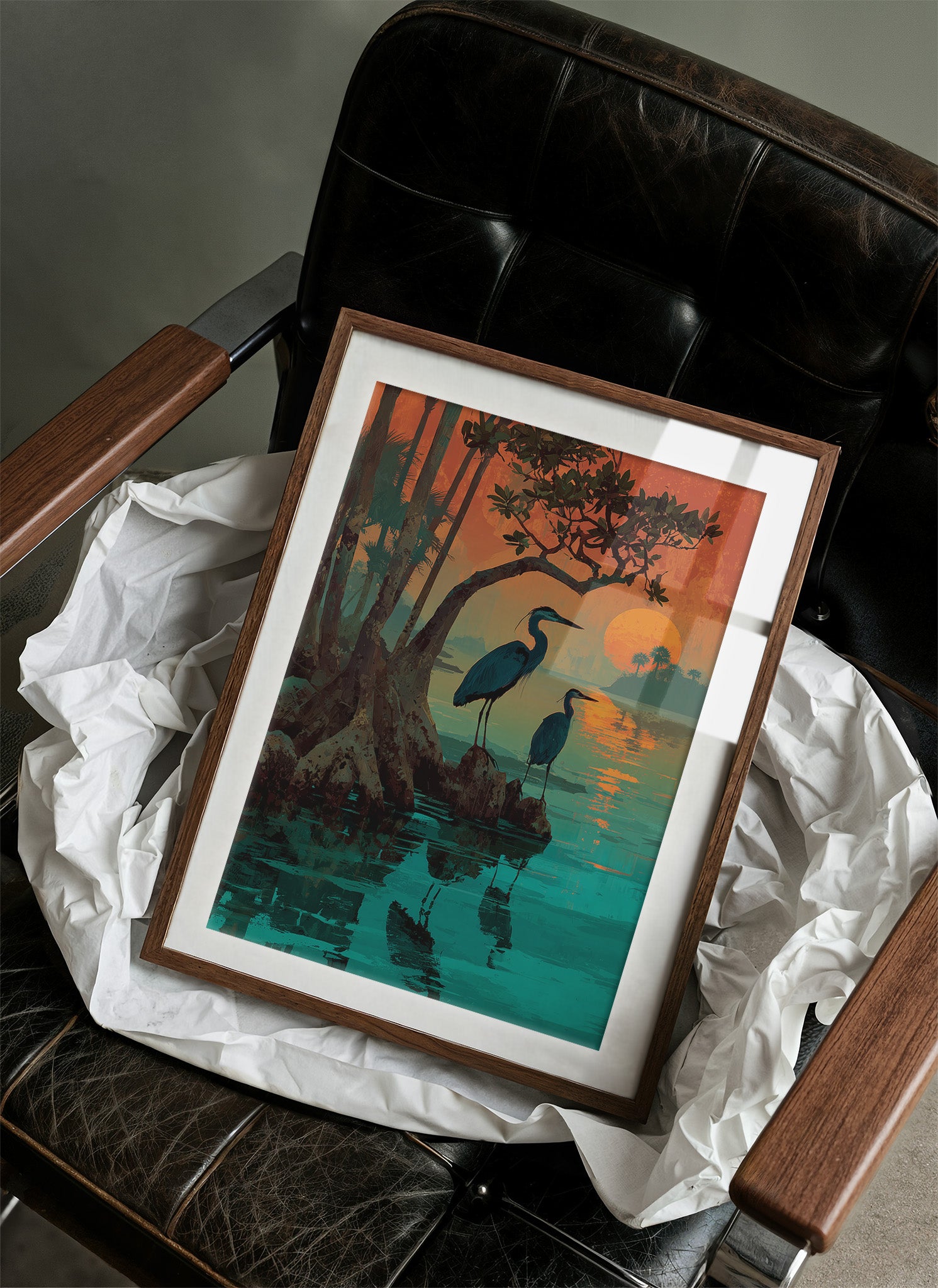Herons at Sundown