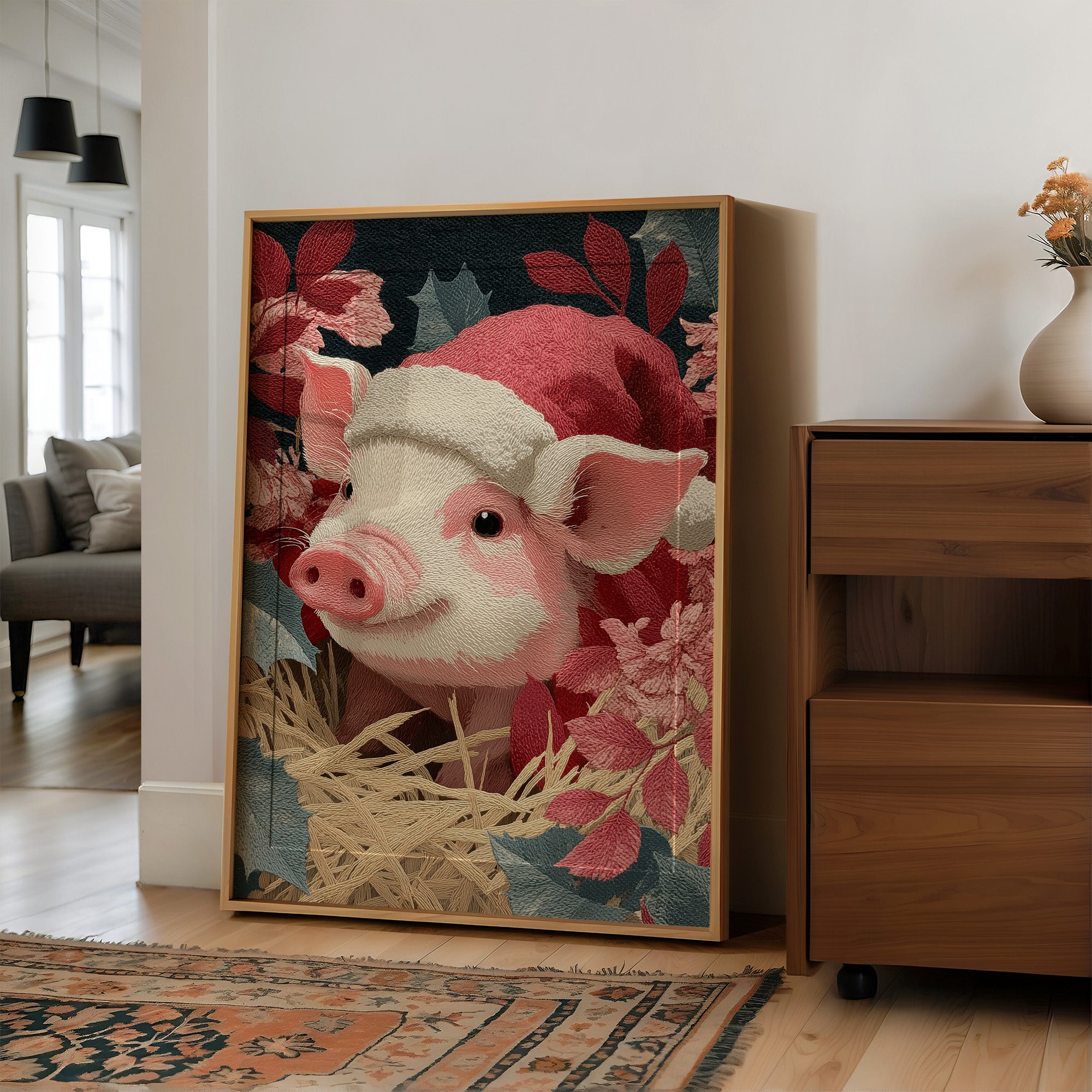Piglet in Holiday Bloom