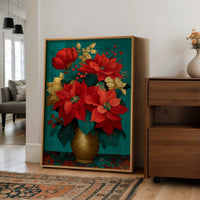 Poinsettias in Gold