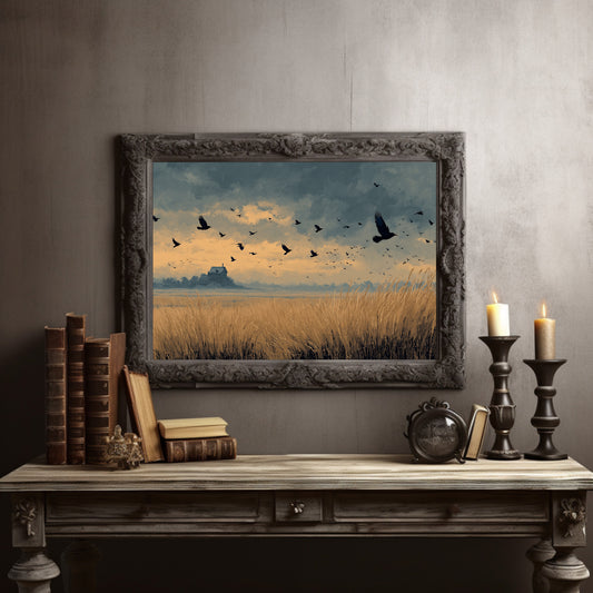 Crows Over the Reeds