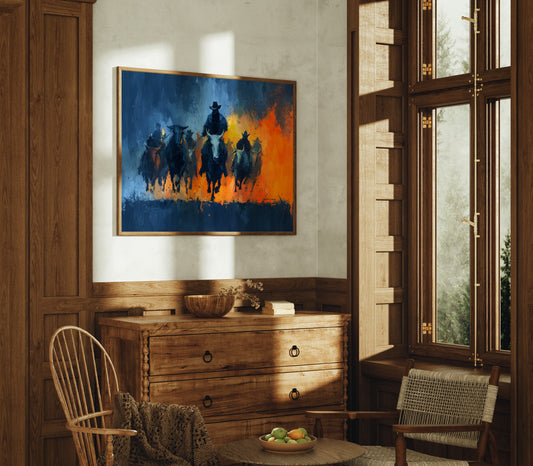 Cattle Drive Through Fire