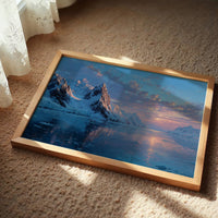 Glacial Sunset Reflections