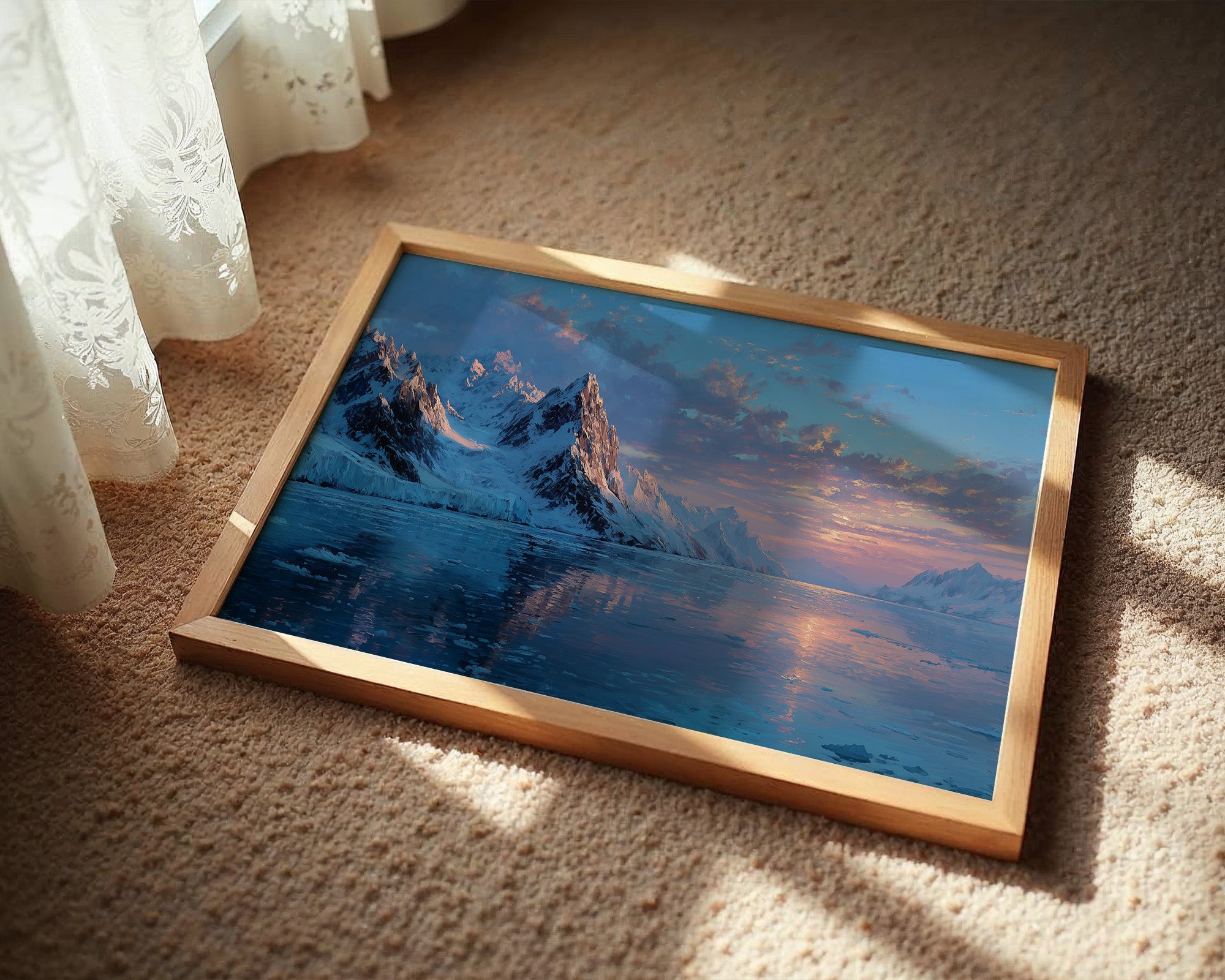 Glacial Sunset Reflections