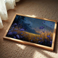 Meteor Shower Over Wildflowers