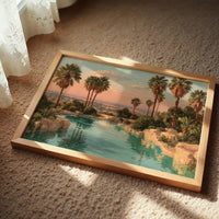 Desert Oasis at Sunset