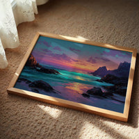 Neon Dusk on the Shore