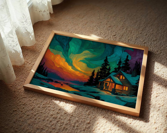 Cabin Beneath the Aurora