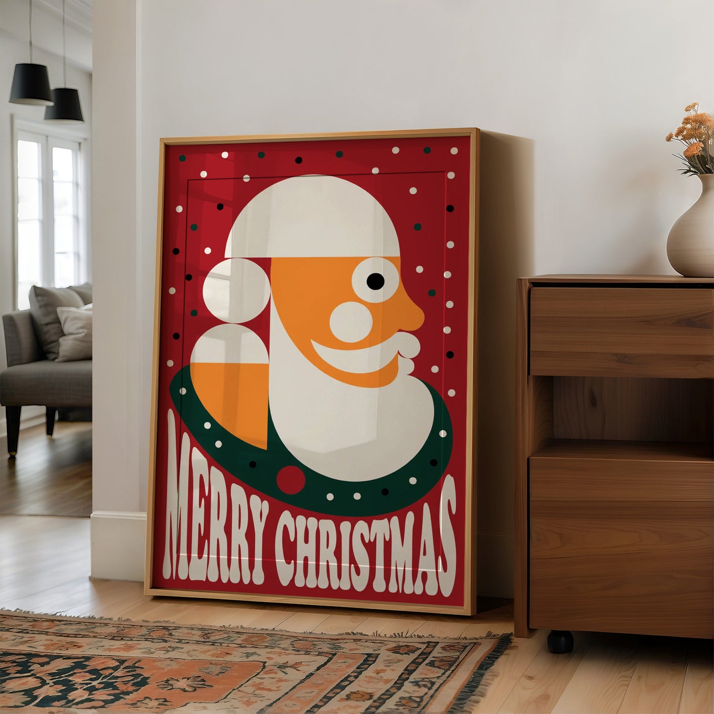 Modernist Santa Portrait