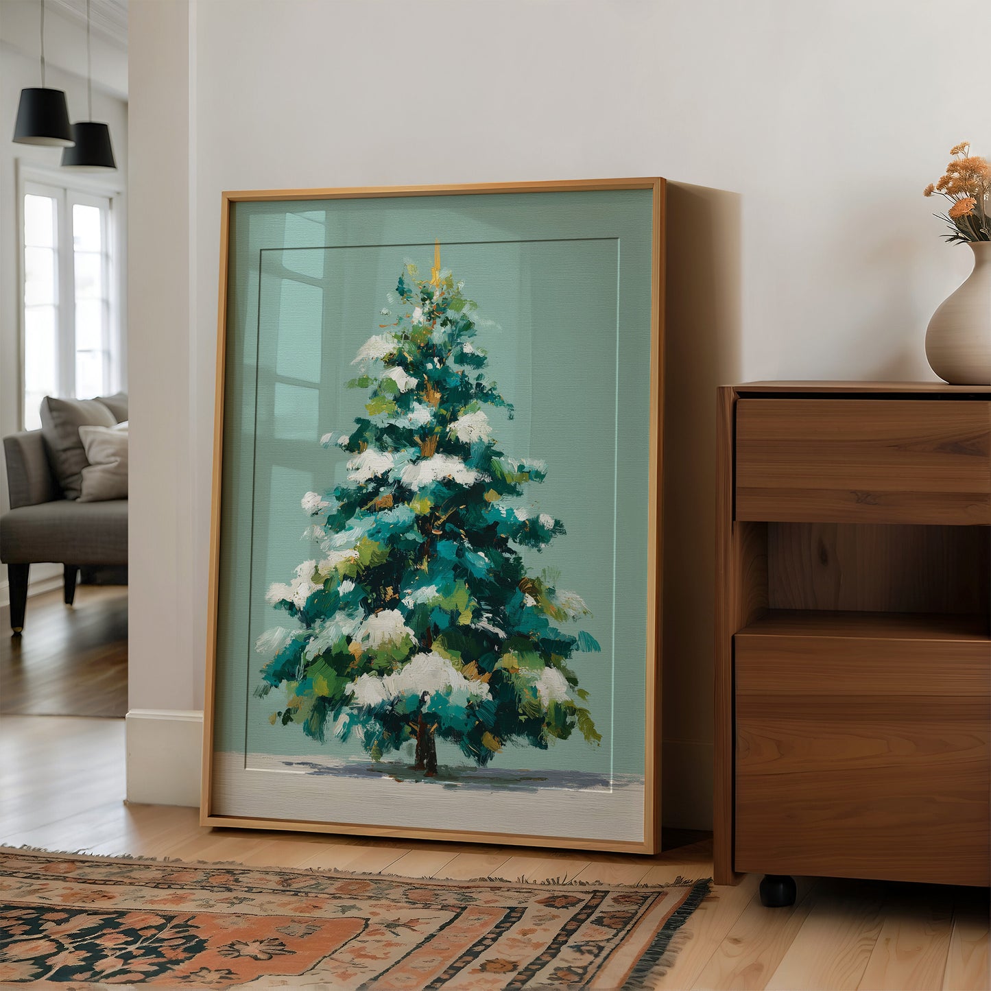Evergreen in Winter Light