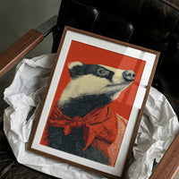 Badger in Crimson Wild
