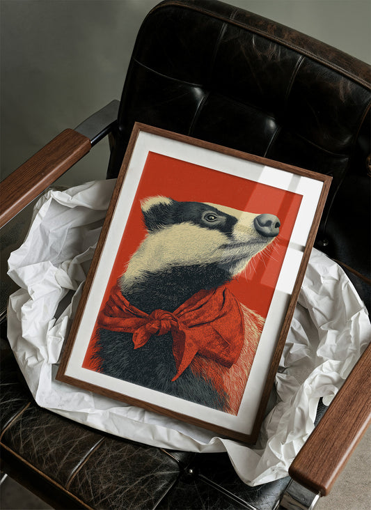 Badger in Crimson Wild