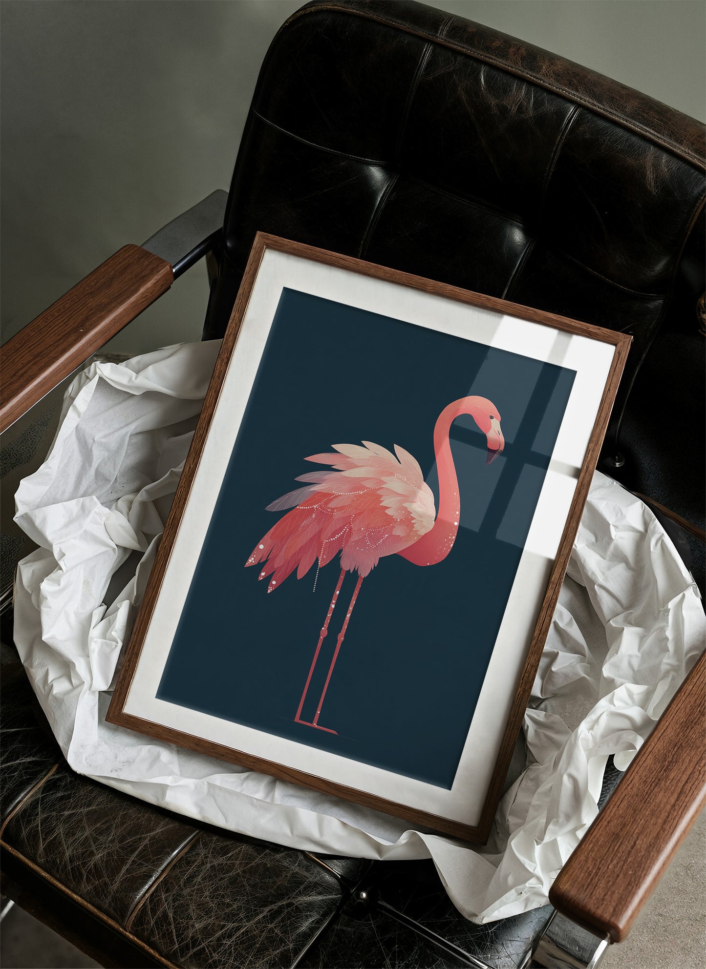 Flamingo Draped in Starlight