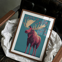 Moose Adorned in Berries