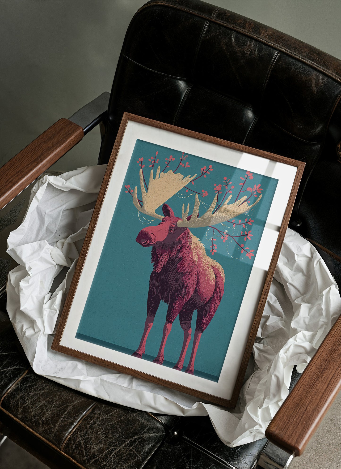 Moose Adorned in Berries
