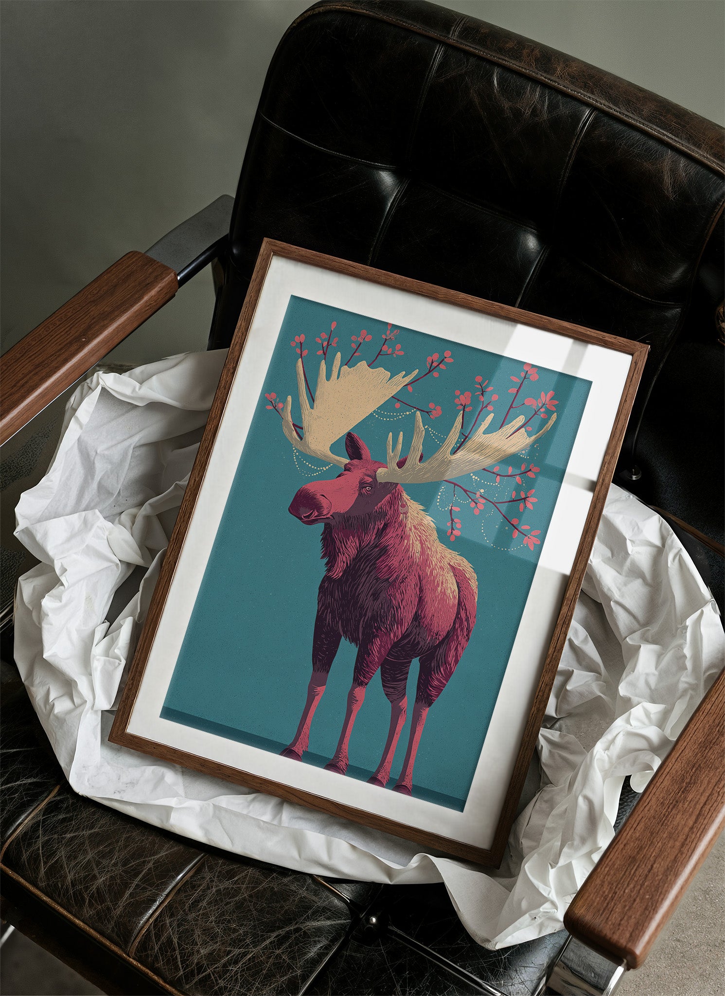 Moose Adorned in Berries