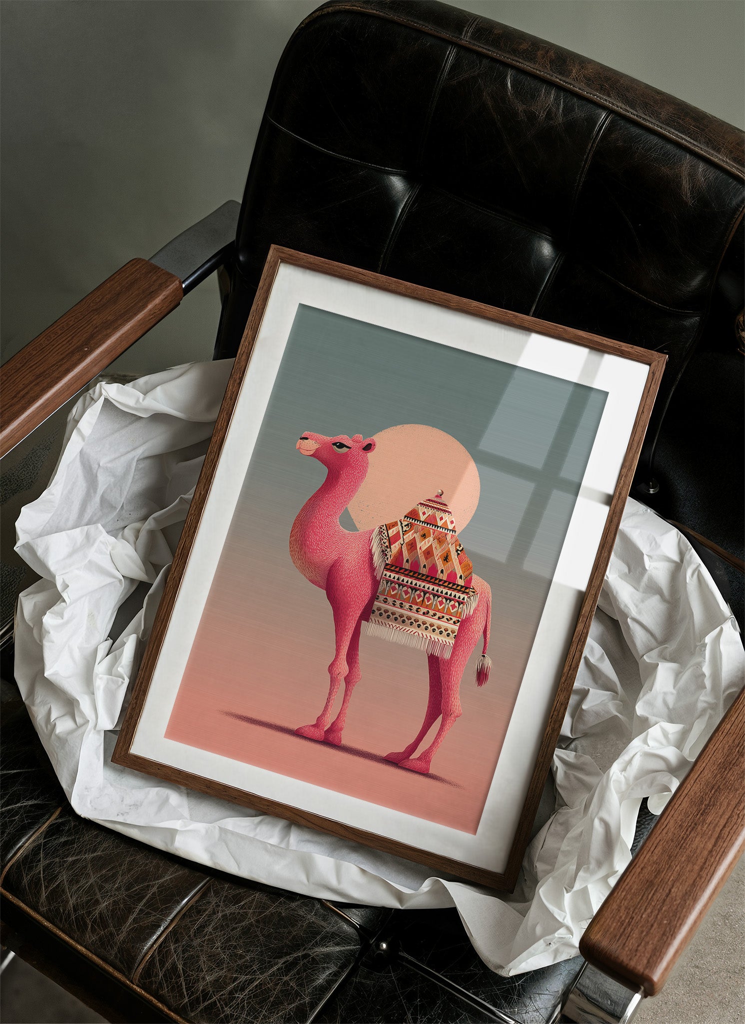 Pink Camel at Sunset