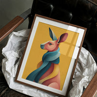 Kangaroo in Color Waves