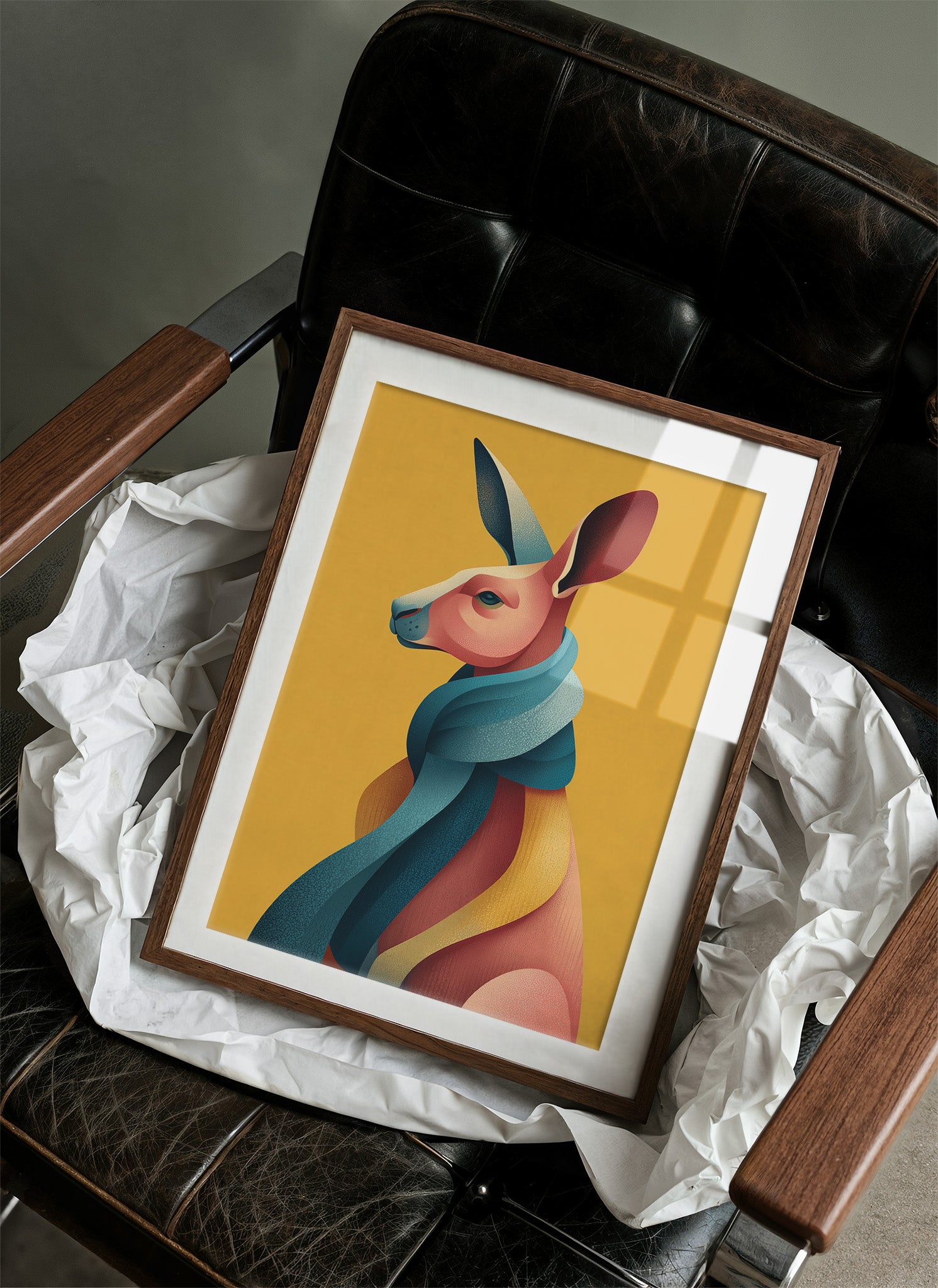 Kangaroo in Color Waves