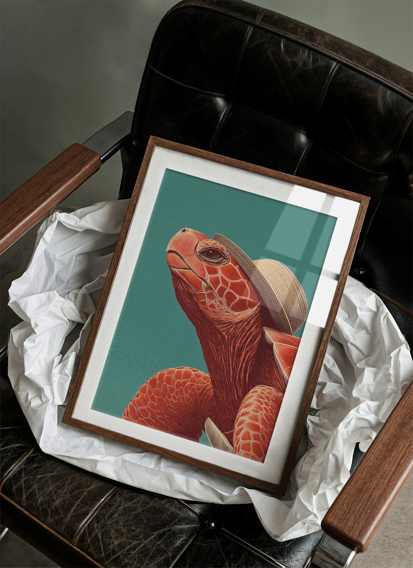 Sea Turtle in a Sun Hat