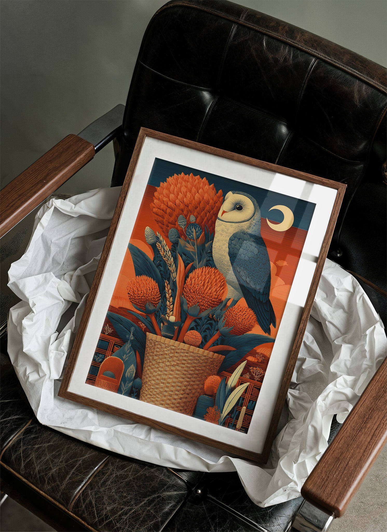 Barn Owl, Desert Moon Basket