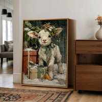 Lamb with Gifts, Winter Wreath