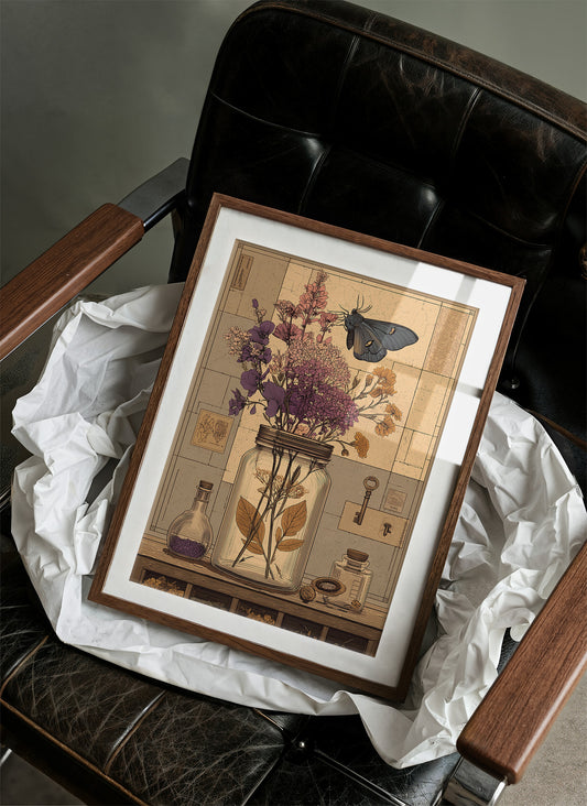 Apothecary Jar, Dried Blooms