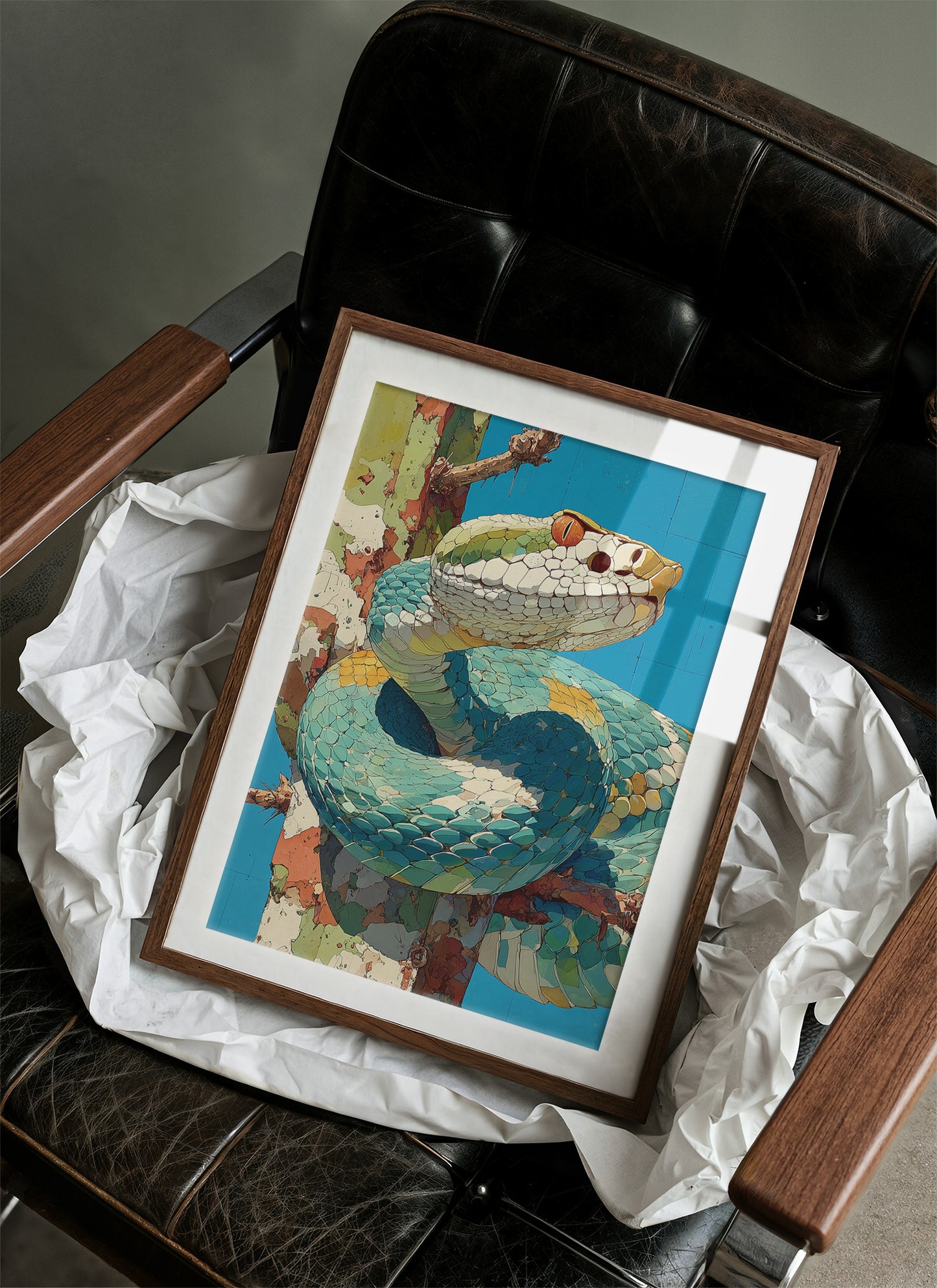 Viper in Turquoise Mosaic