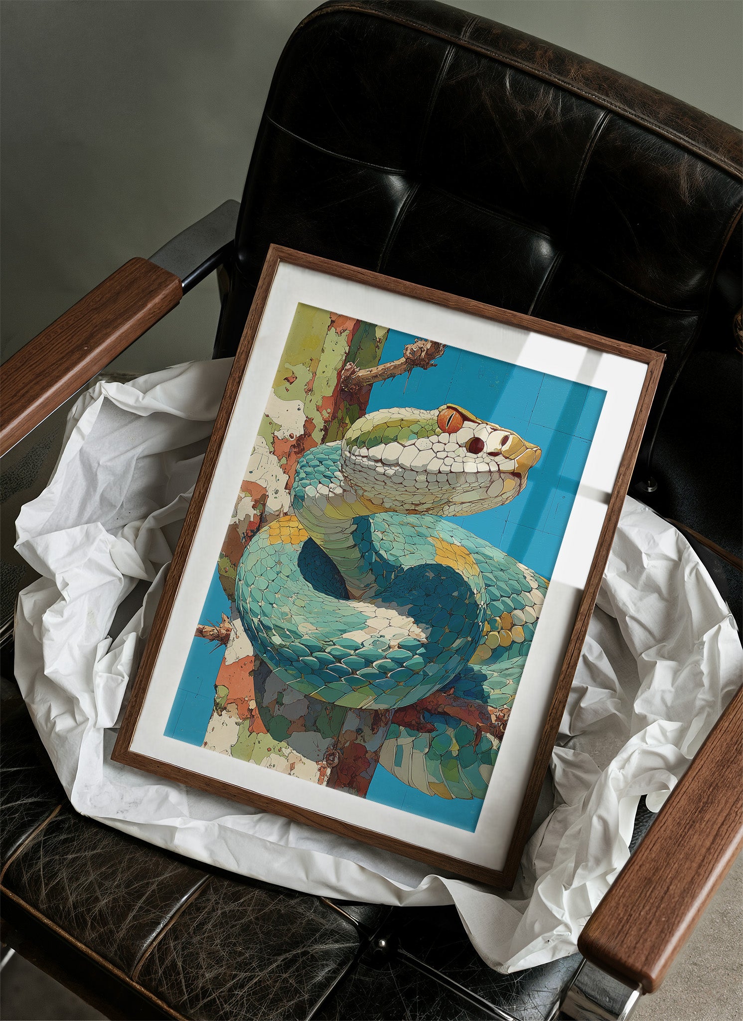 Viper in Turquoise Mosaic
