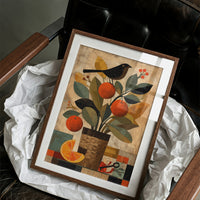 Orange Tree and Blackbird