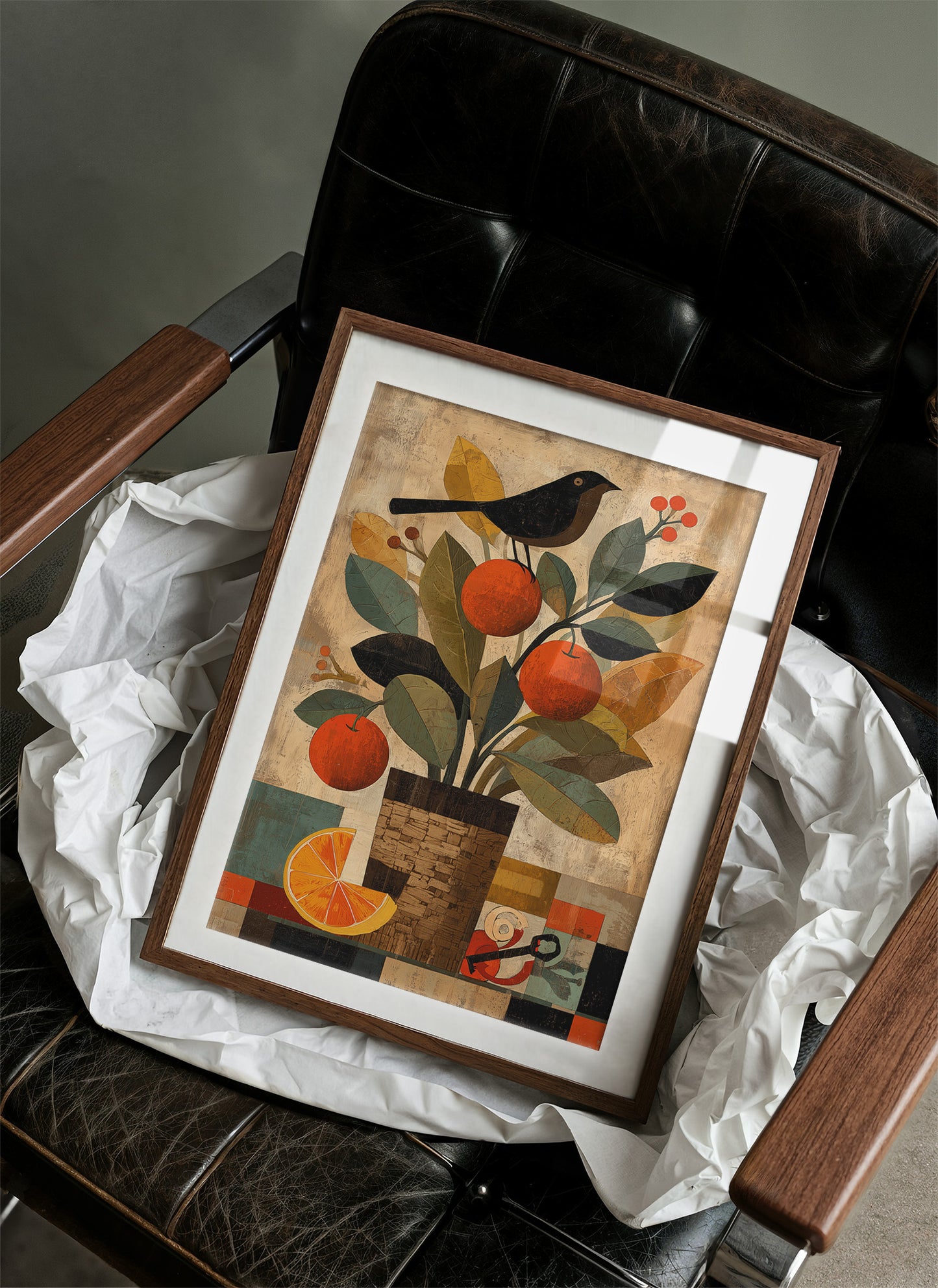 Orange Tree and Blackbird