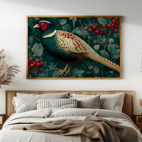 Pheasant Among the Holly