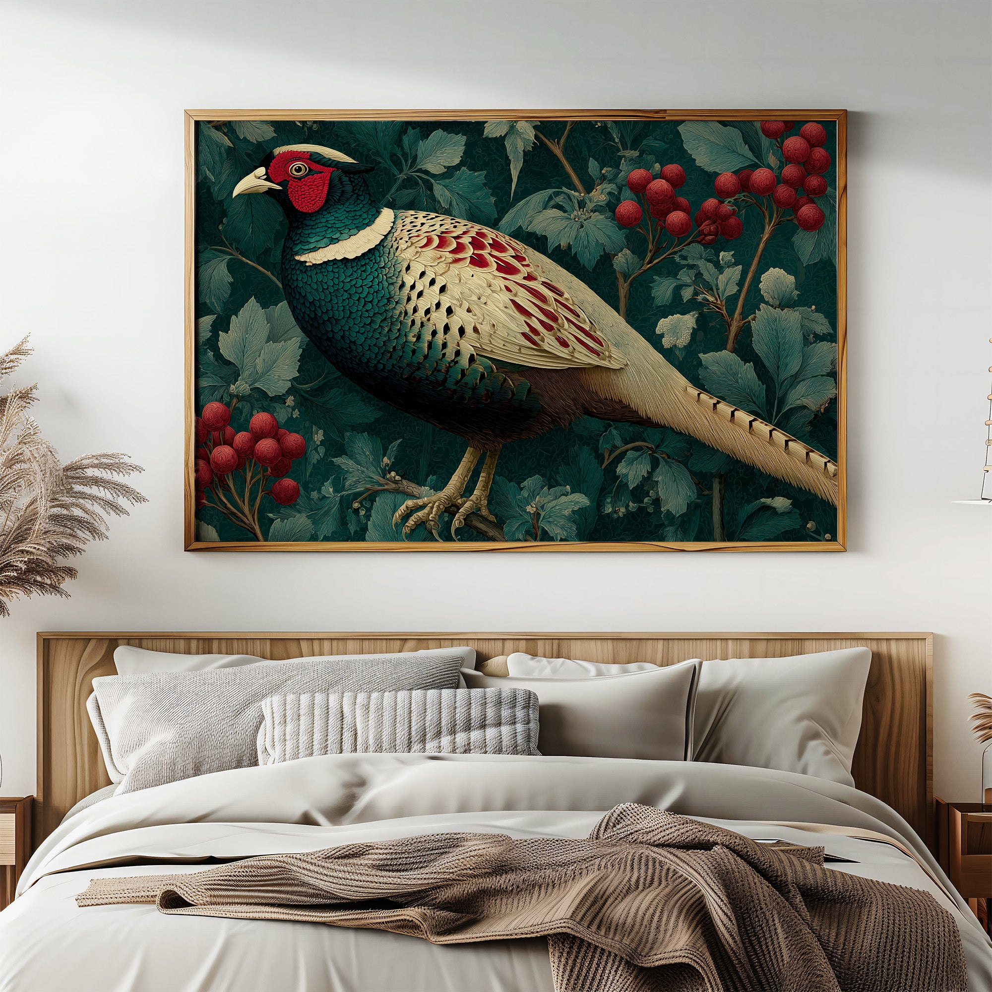 Pheasant Among the Holly