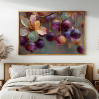 Grapes Spun From Amber Glass
