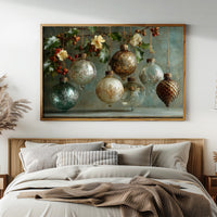 Etched Glass Ornaments and Pinecone