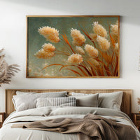 Pampas Plumes Against Sage Sky