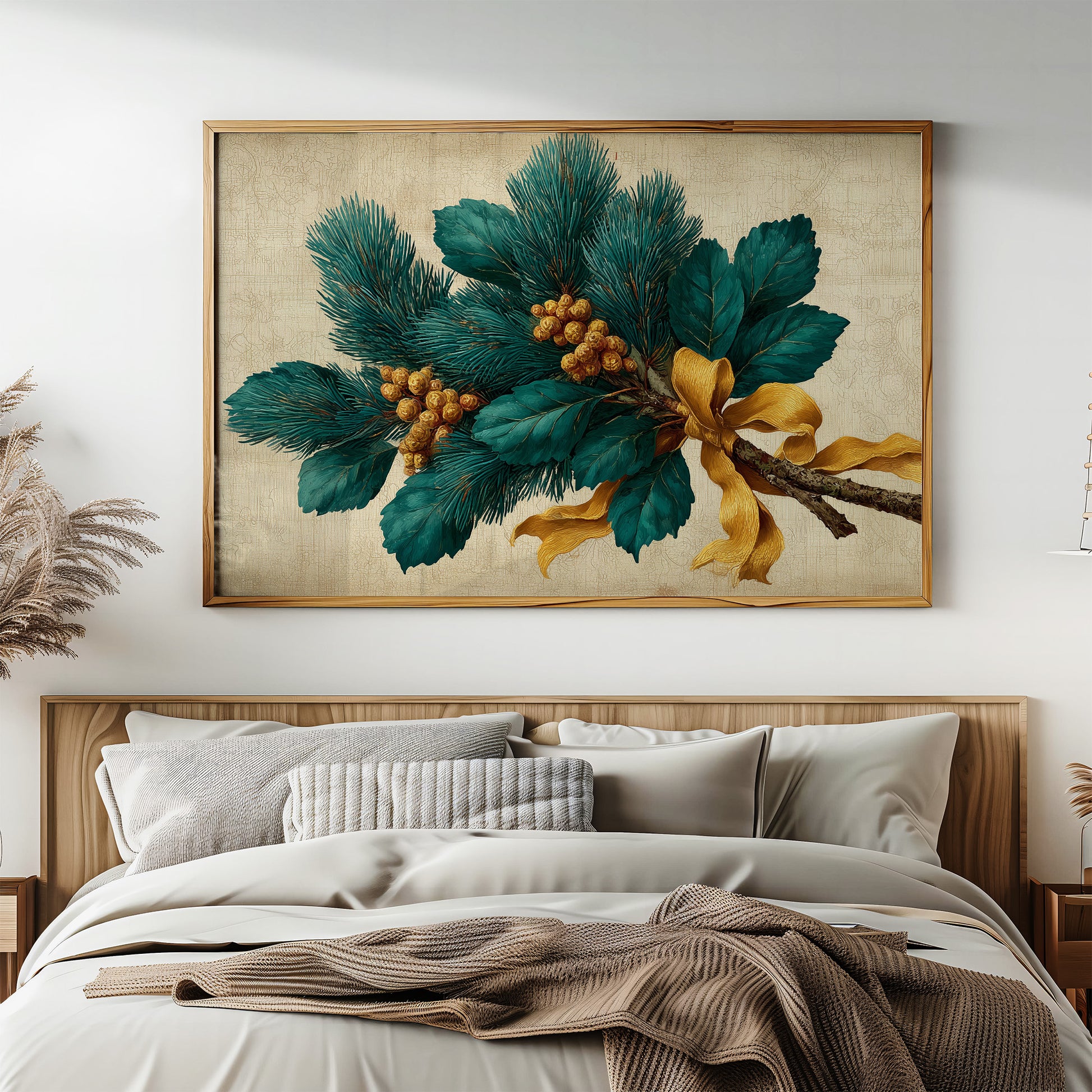 Pine Bough Tied With Gold Silk