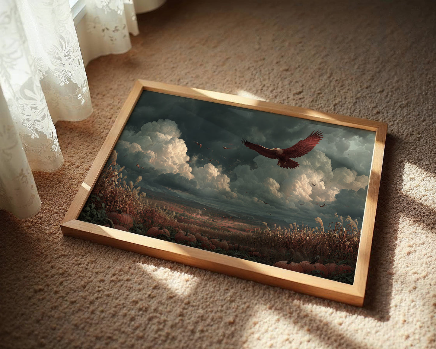 Eagle Over the Autumn Valley
