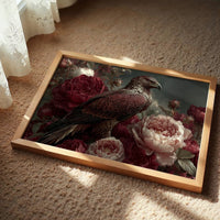 Hawk Nestled Among the Roses