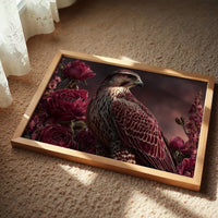 Falcon Among Garden Roses