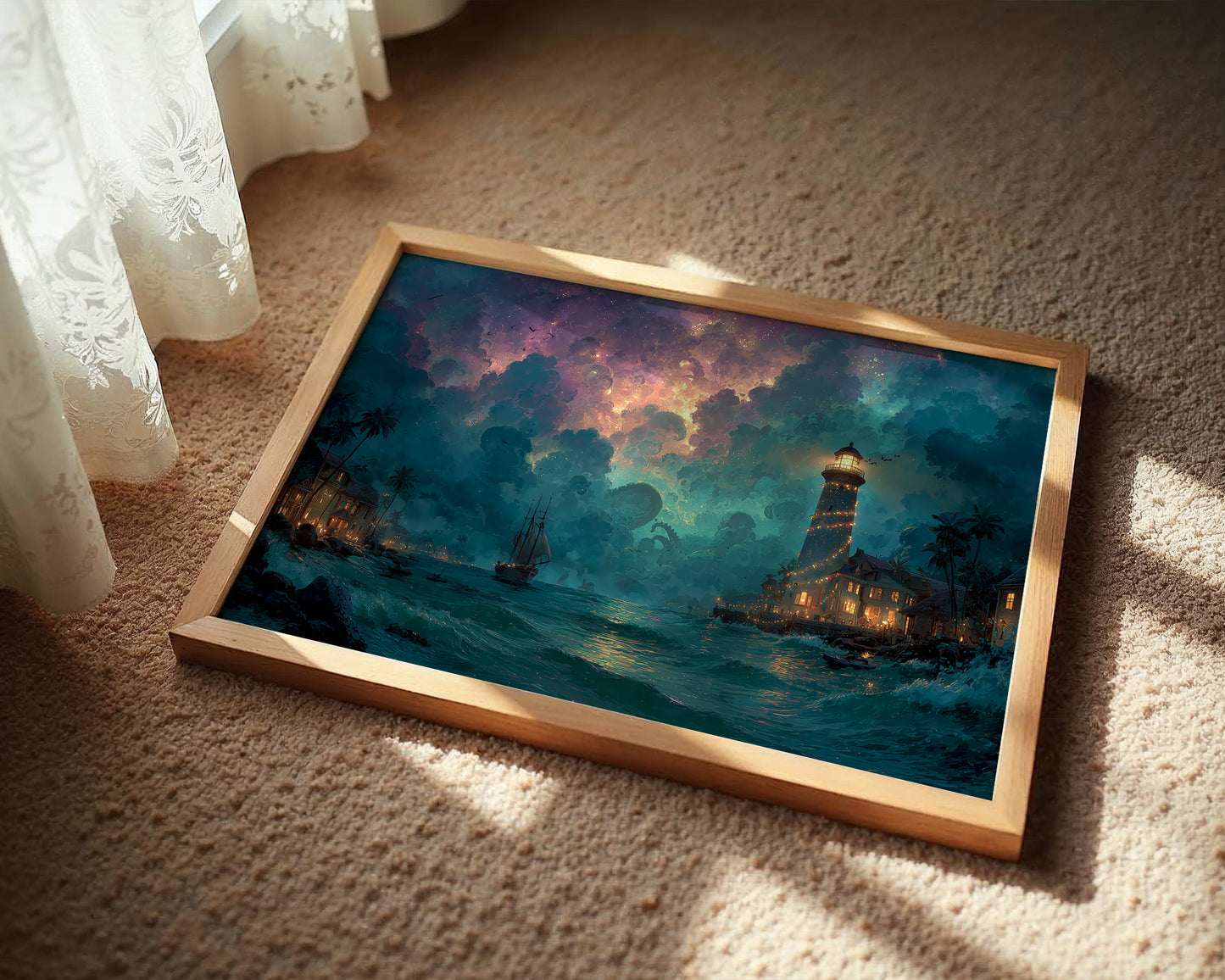Lighthouse Beneath the Kraken's Sky