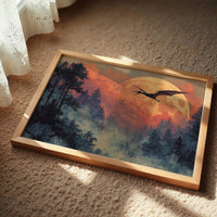 Pterodactyl Against the Harvest Moon