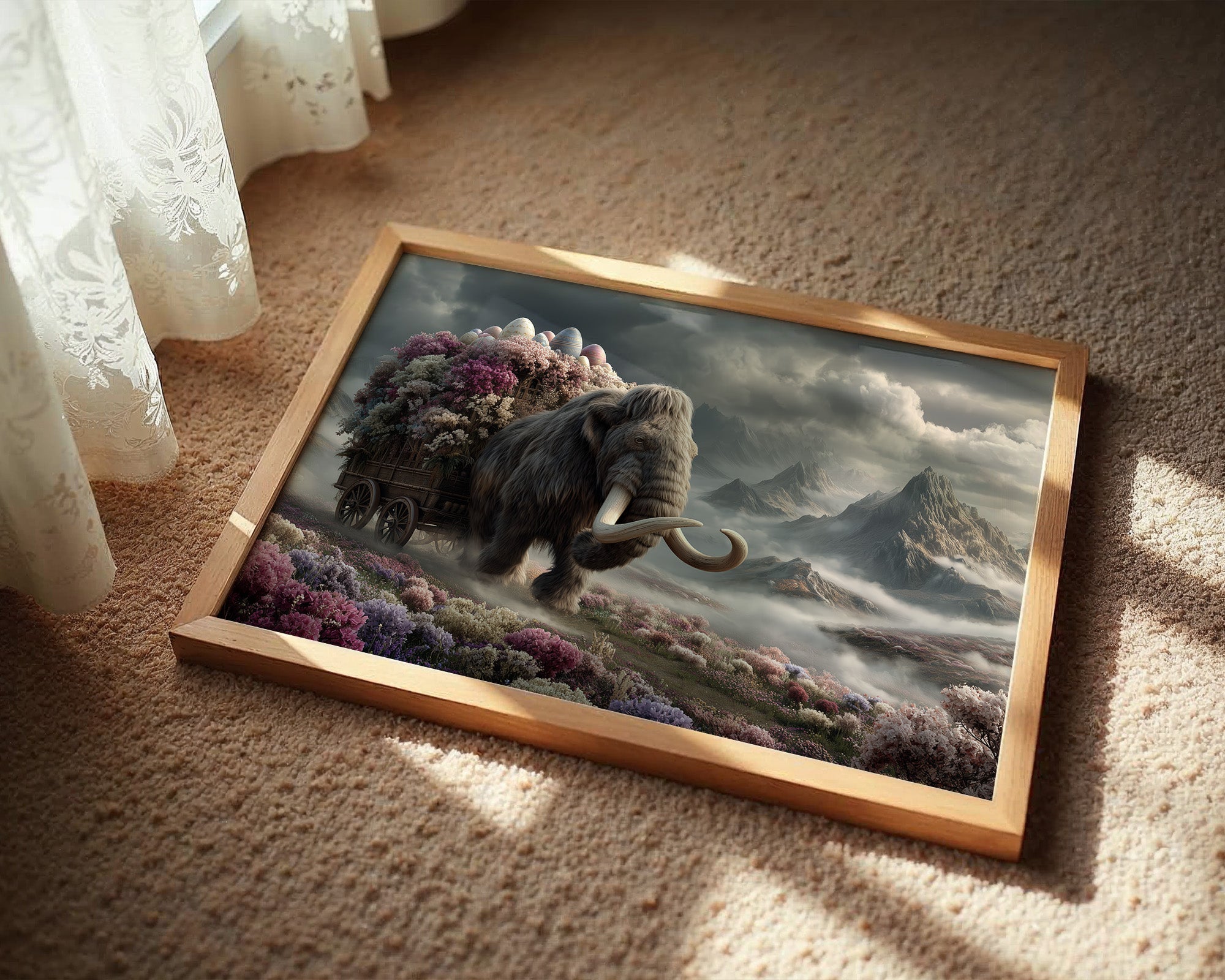 Mammoth's Blossom-Draped Easter Cart