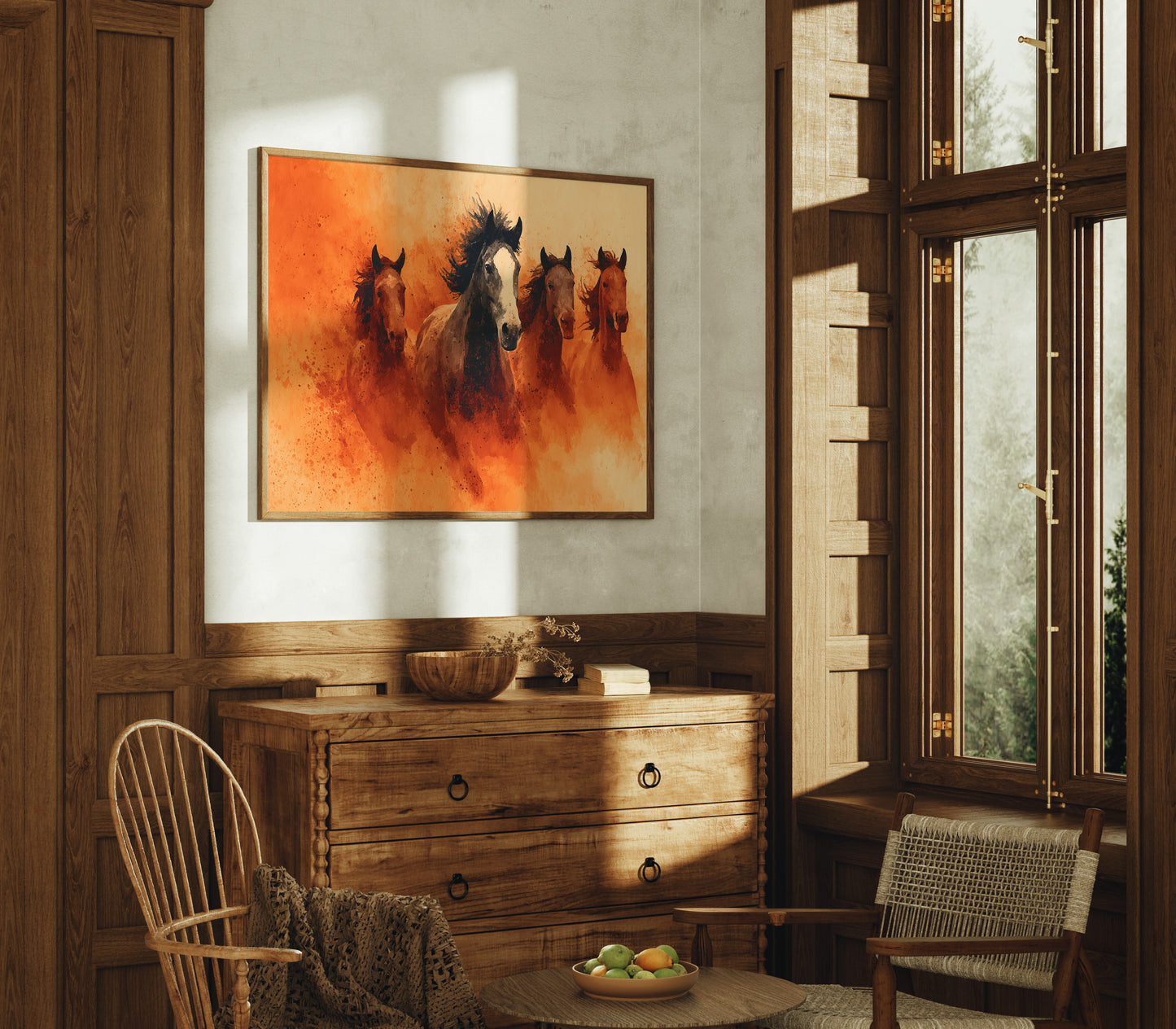 Wild Herd in Amber Dust