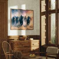 Bison Stampede Through Golden Dust