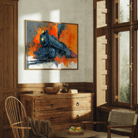 Steam Engine in Blazing Orange